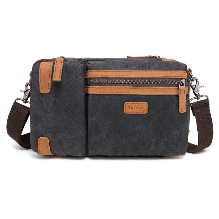 Bolso bandolera multifunción de lona encerada
