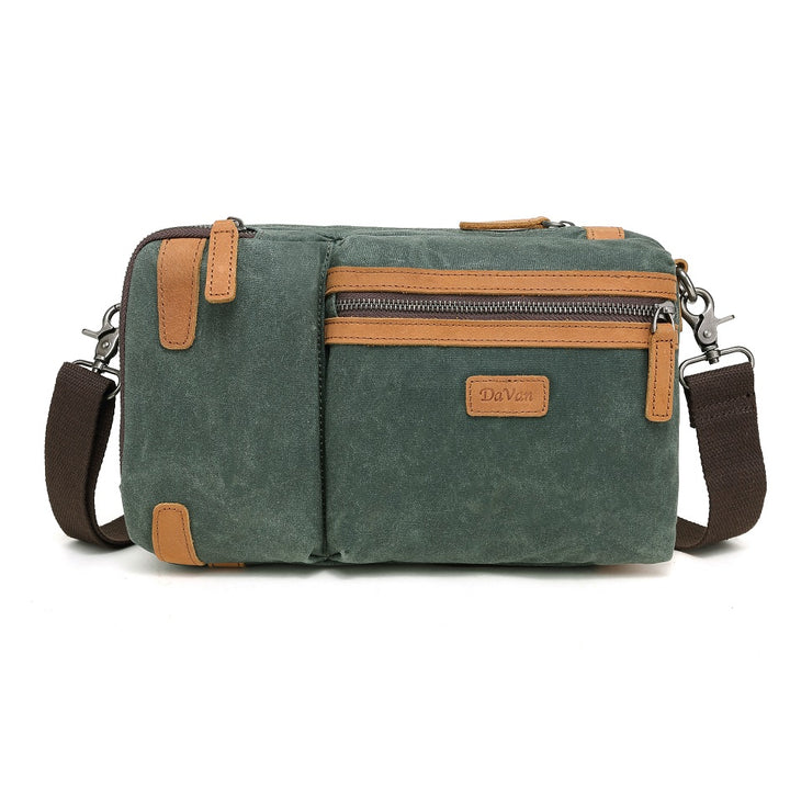 Bolso bandolera multifunción de lona encerada