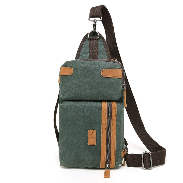Bolso bandolera multifunción de lona encerada