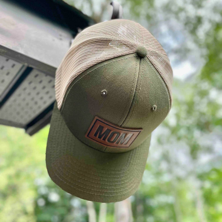 Leather Patch Hat - Mom