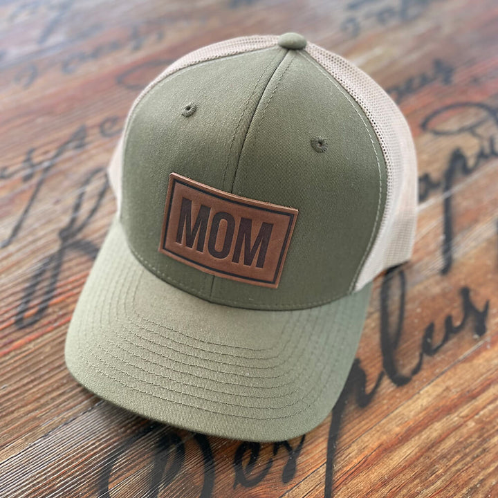Leather Patch Hat - Mom