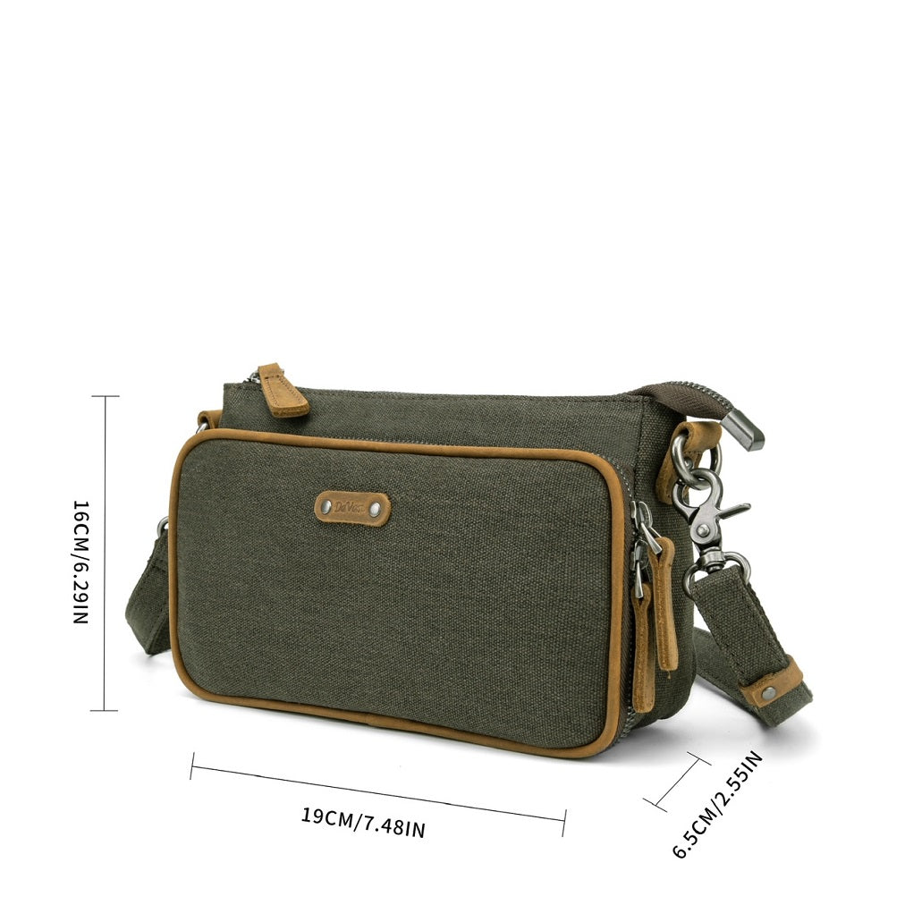 Bolso de hombro pequeño de lona