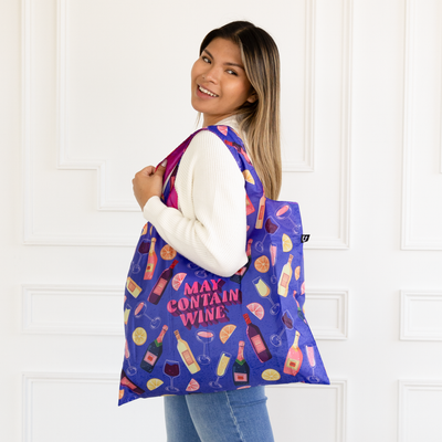 Foldable Tote Bag - Vino Venturer