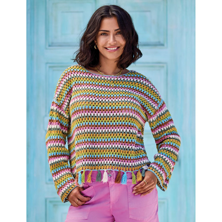 Long Bell Sleeve Sweater w/ Tassels