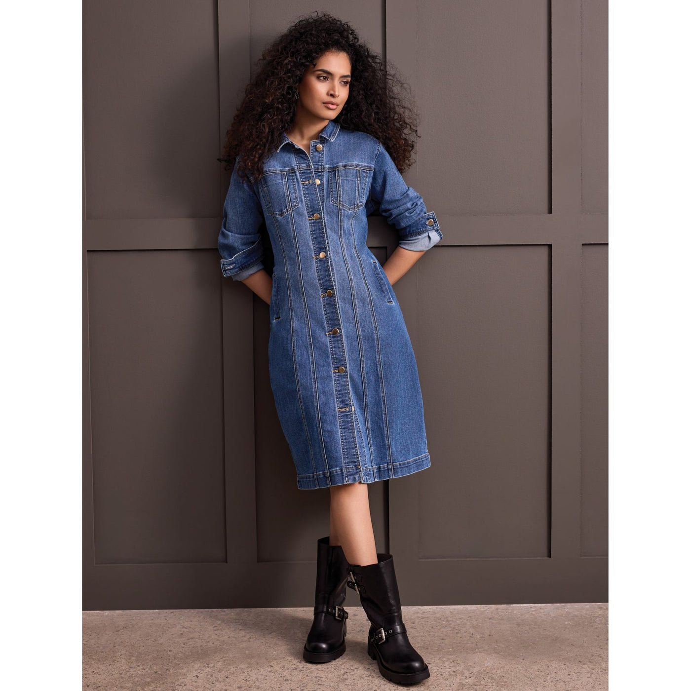 Super Stretch Denim Hourglass Dress