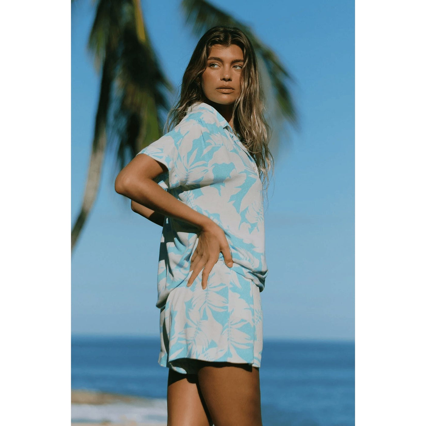 Printed S/S Shirt Dress