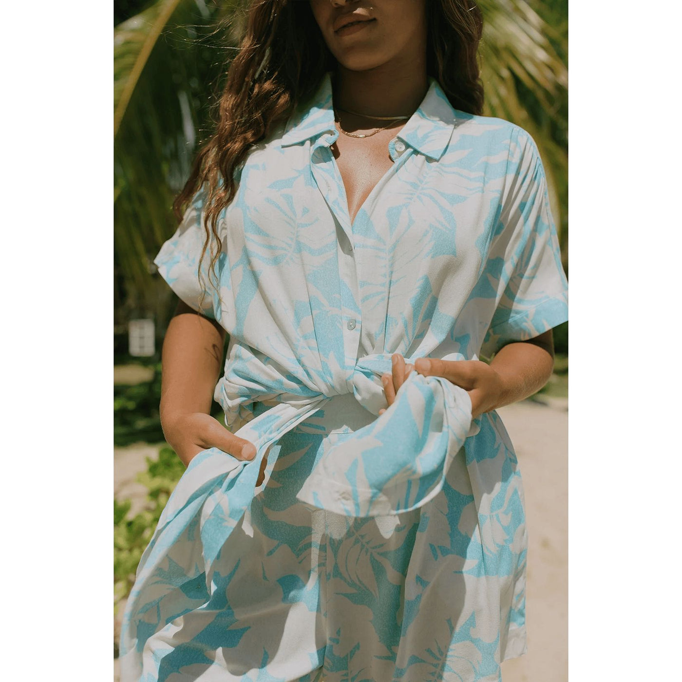 Printed S/S Shirt Dress