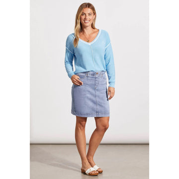 Pull-On Denim Skort