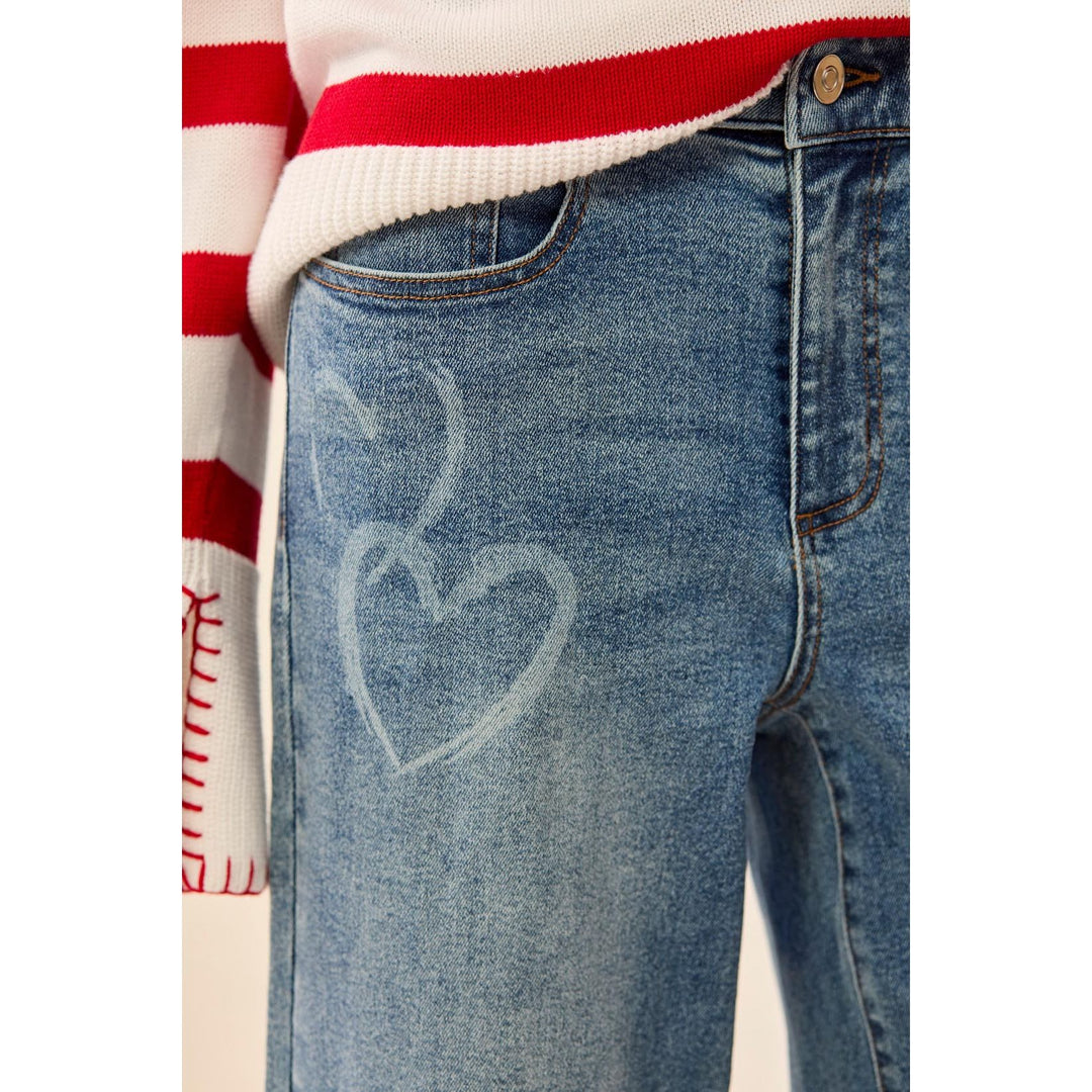 Sophia Curvy Printer Super Straight Ankle Jean