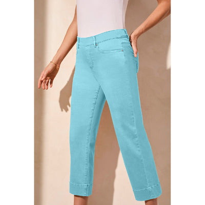 Pull-On Kick Flare Capri