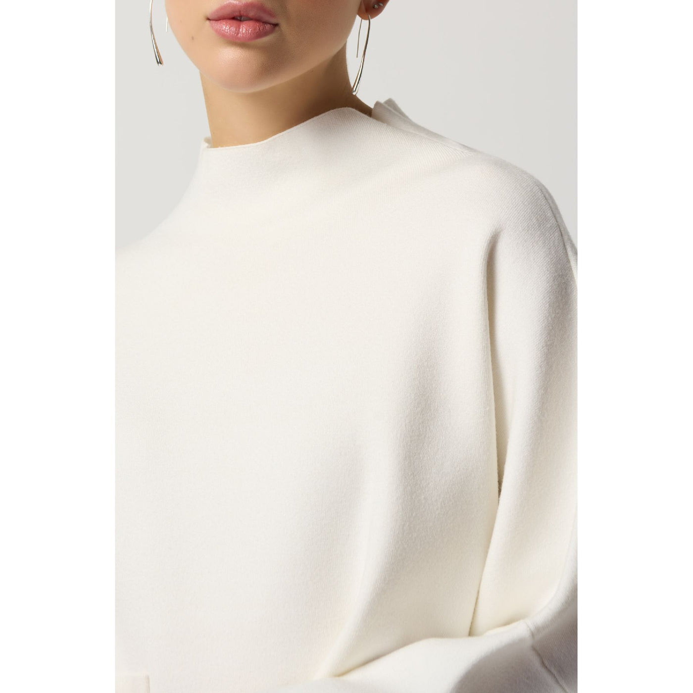 Funnel Neck Boxy Top