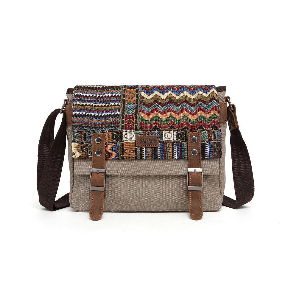 Bolso Bandolera Pequeño con Diseño Azteca