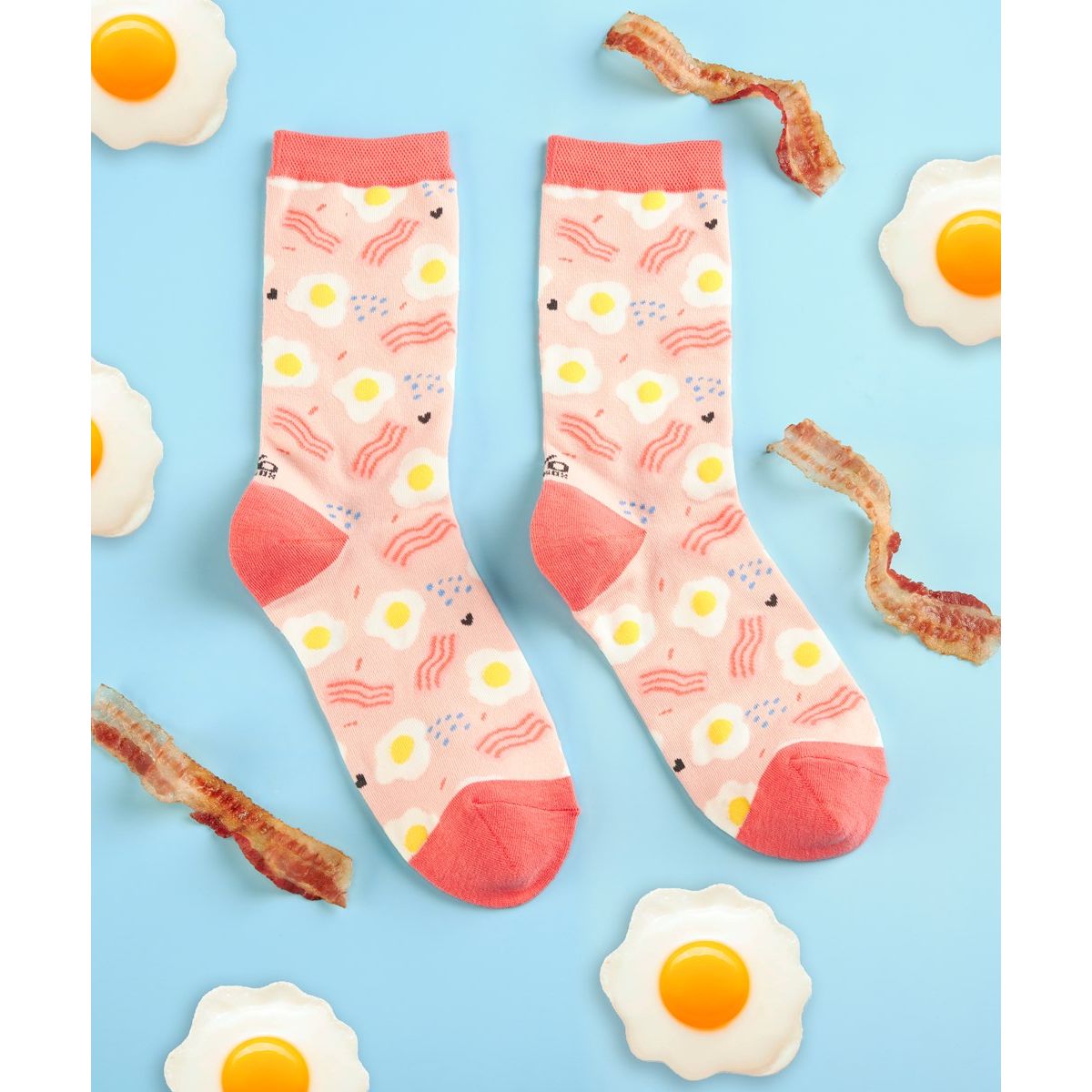 Women's Crew Sock, Bacon and Eggs