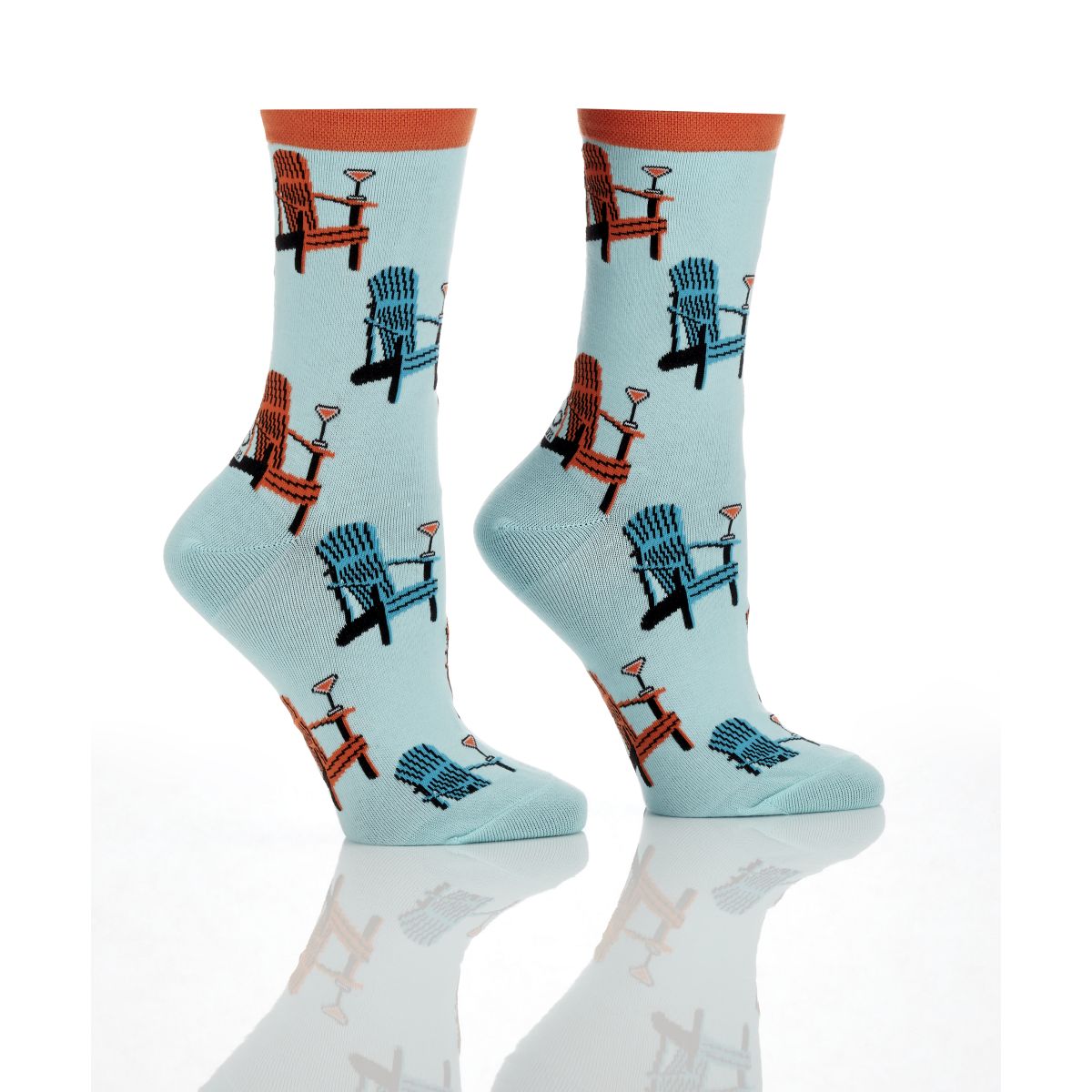 Women's Crew Sock, Muskoka Chairs