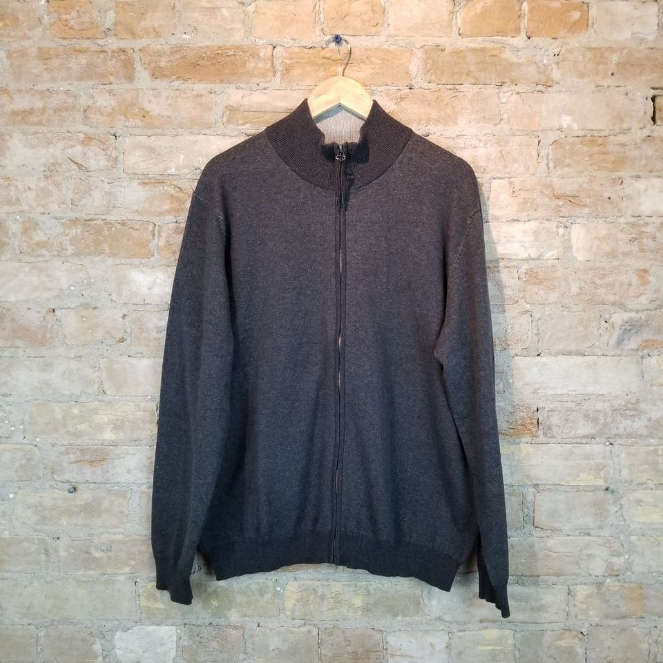 Pull entièrement zippé en anthracite