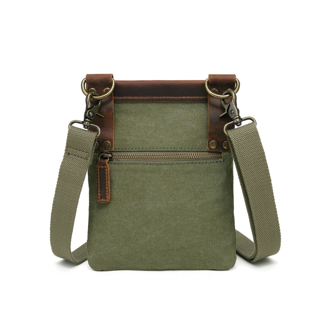 Bolso de hombro pequeño de lona