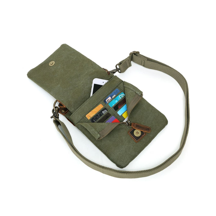 Bolso de hombro pequeño de lona