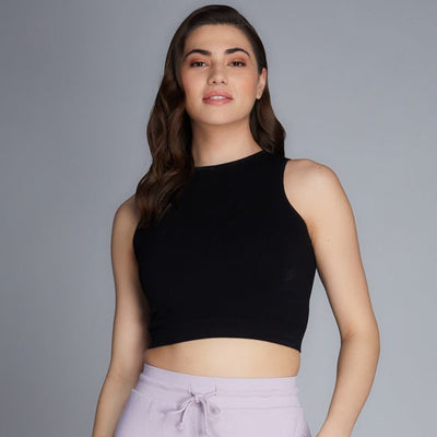 Bamboo Rib High Neck Tank
