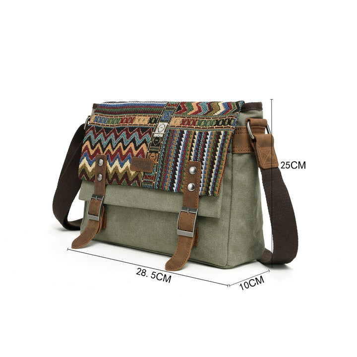 Bolso Bandolera Pequeño con Diseño Azteca