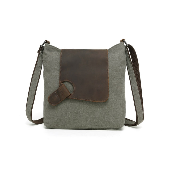 Bolso tote con ribete de piel