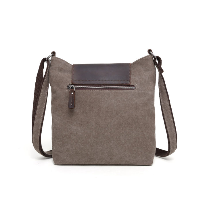 Bolso tote con ribete de piel