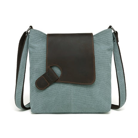 Bolso tote con ribete de piel