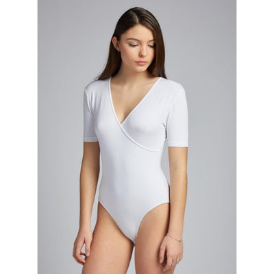 Short Sleeve Wrap Bodysuit