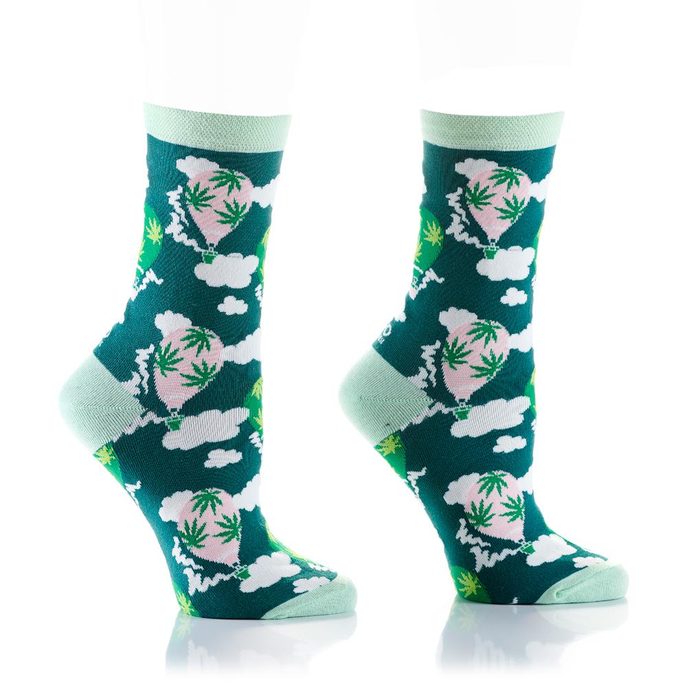 Women's Crew Sock, Up, Up and Away